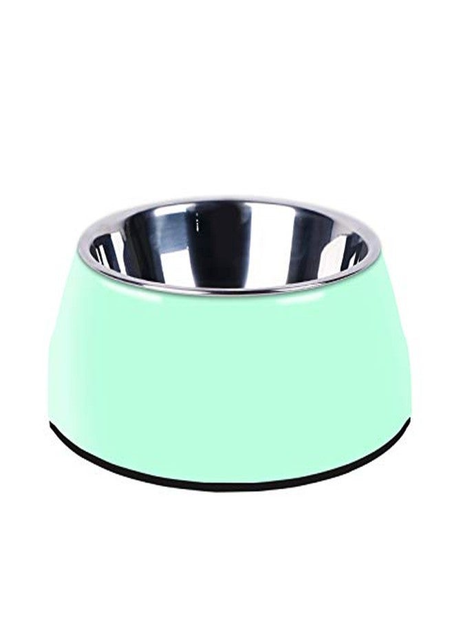 Manda Ocean Pet Bowls Stainless Steel Dog Cat Pet Bowl Universal Pet Water and Food Bowls 4 Sizes and 5 Colors Available (S, Green) - Image 1
